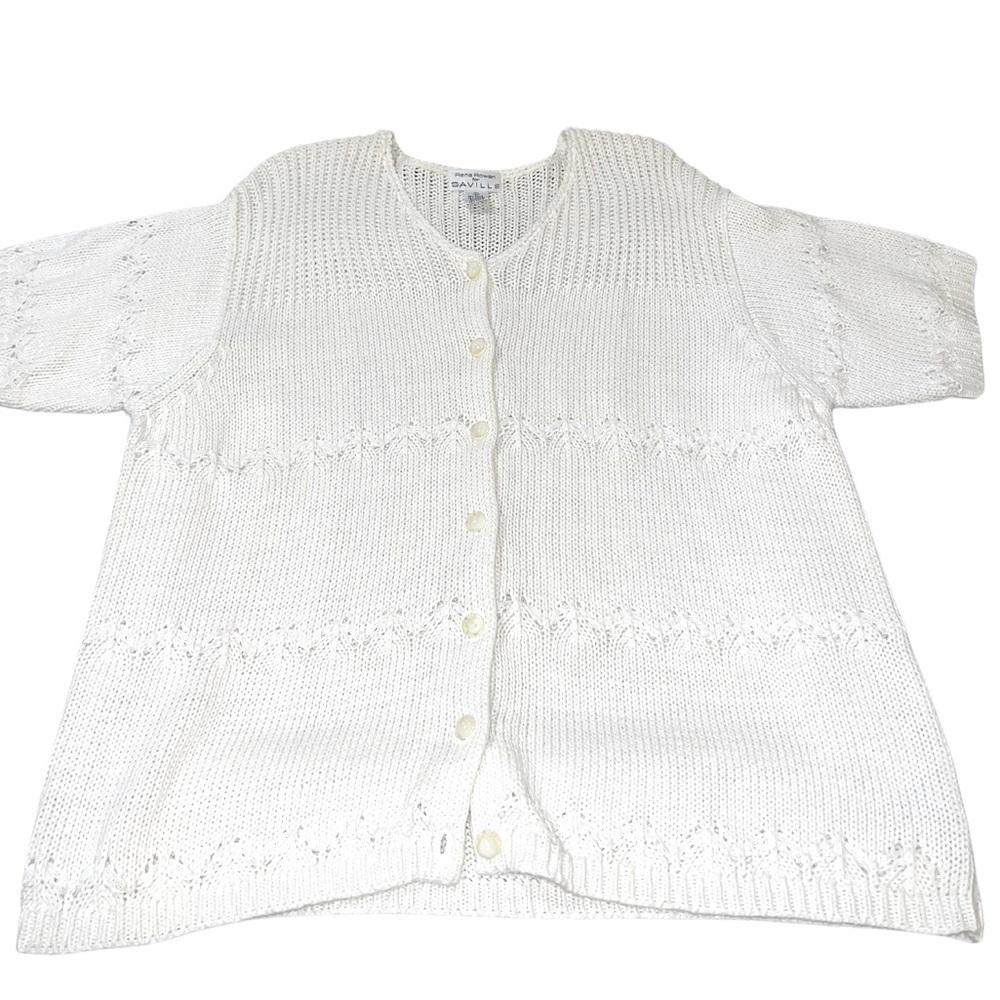 VINTAGE Rena Rowan For SAVILLE Women’s 3X Crotchet Top RAMIE FABRIC